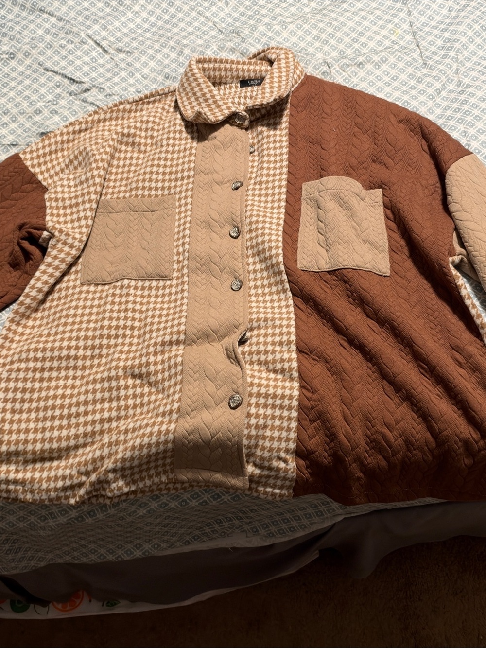 Love Lindsey mixed texture jacket